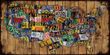 "Classic Plates" Art Print, 114x57 cm