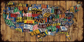 "Classic Plates" Art Print, 114x57 cm