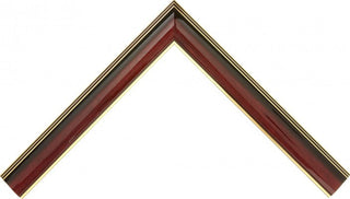 Mahogany Lacquer With Gold Picture Frame, 1-5/8", Easle Back, 8 x 10