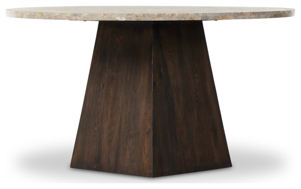 Brisa Round Dining Table 55", Dune Onyx