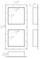 Rectangular Shower Niche Waterproof Double Shelve Bathroom Organizer, 32"x16"