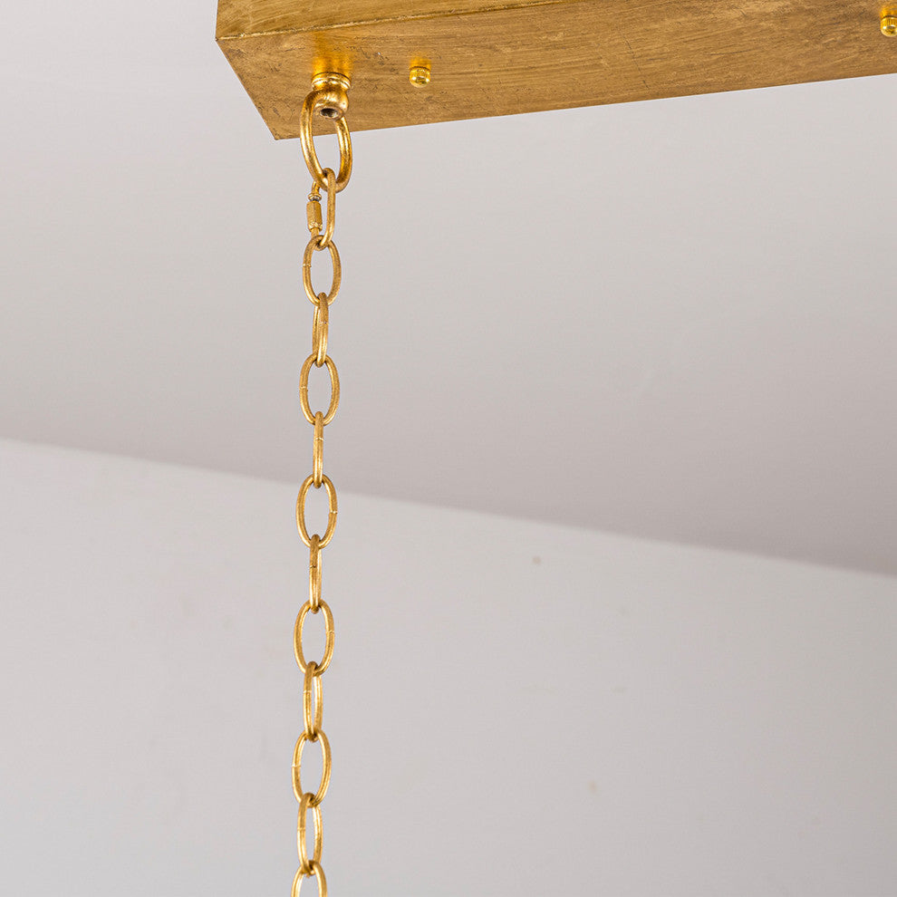 5-Light Gold Adjustable Chain Modern Pendant Light