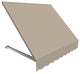 Awntech 3'' Dallas Retro Acrylic Fabric Fixed Awning, Linen