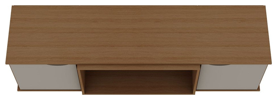 Hampton 62.99 TV Stand in Off White and Maple Cream