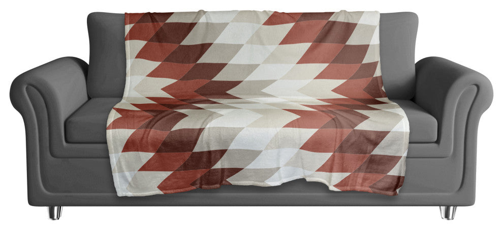 Pink Zig Zag 50x60 Coral Fleece Blanket