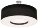 Montclair 30" LED Semi-Flush Mount, Satin Nickel Finish, Black Shade