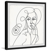 "Beautiful Sketch" Framed Painting Print, 24"x24"
