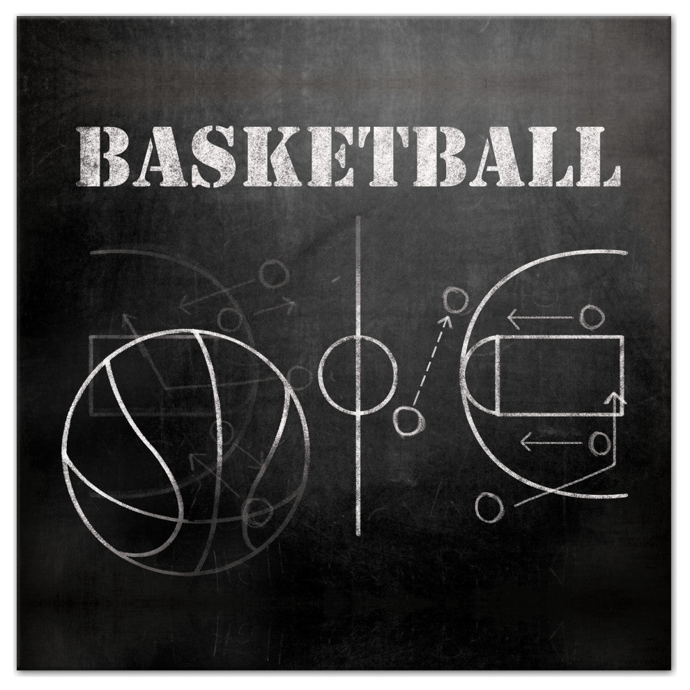 Basketball Plays 20x20 Canvas Wall Art