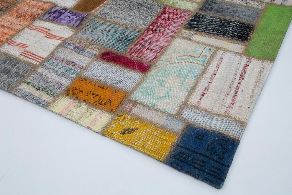 Rug N Carpet - Handmade Oriental 7' 0'' x 9' 7'' Unique Patchwork Kilim Rug
