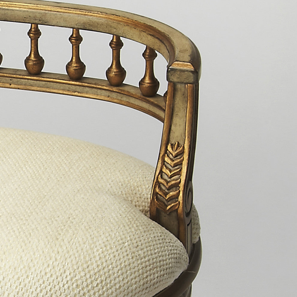 Butler Mansfield Guilded Cream Bench