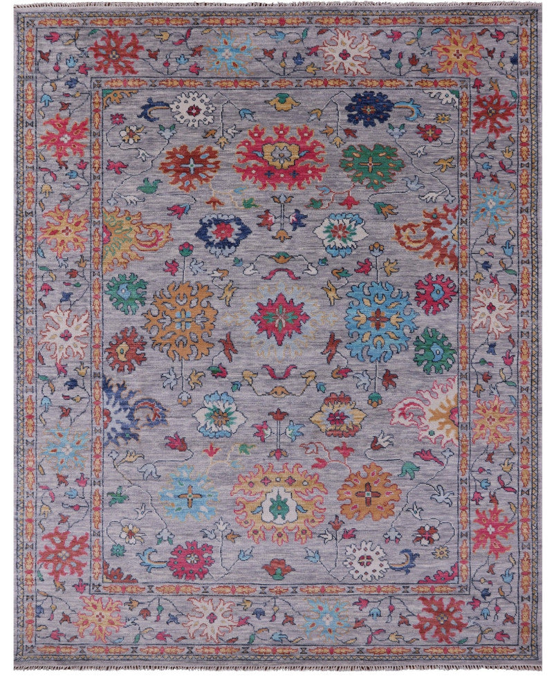 9' 1" X 12' 1" Turkish Oushak Hand Knotted Wool Rug - Q14955