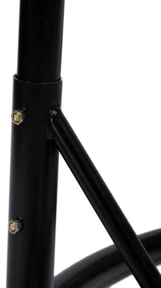 LeisureMod Mendoza Charcoal Wicker Hanging Double Egg Swing Chair, Charcoal