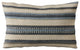 Plutus Blue Beige Lanes Stripe Luxury Throw Pillow, 24"x24"