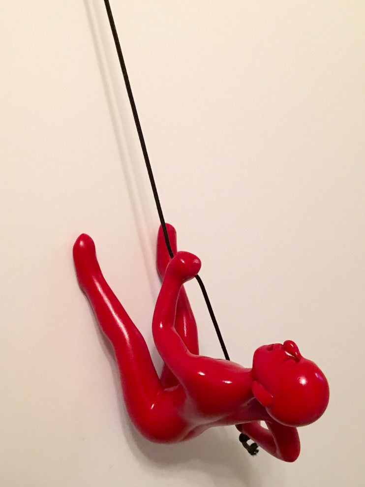 Climbing Man Wall Art -Position 2- RED!