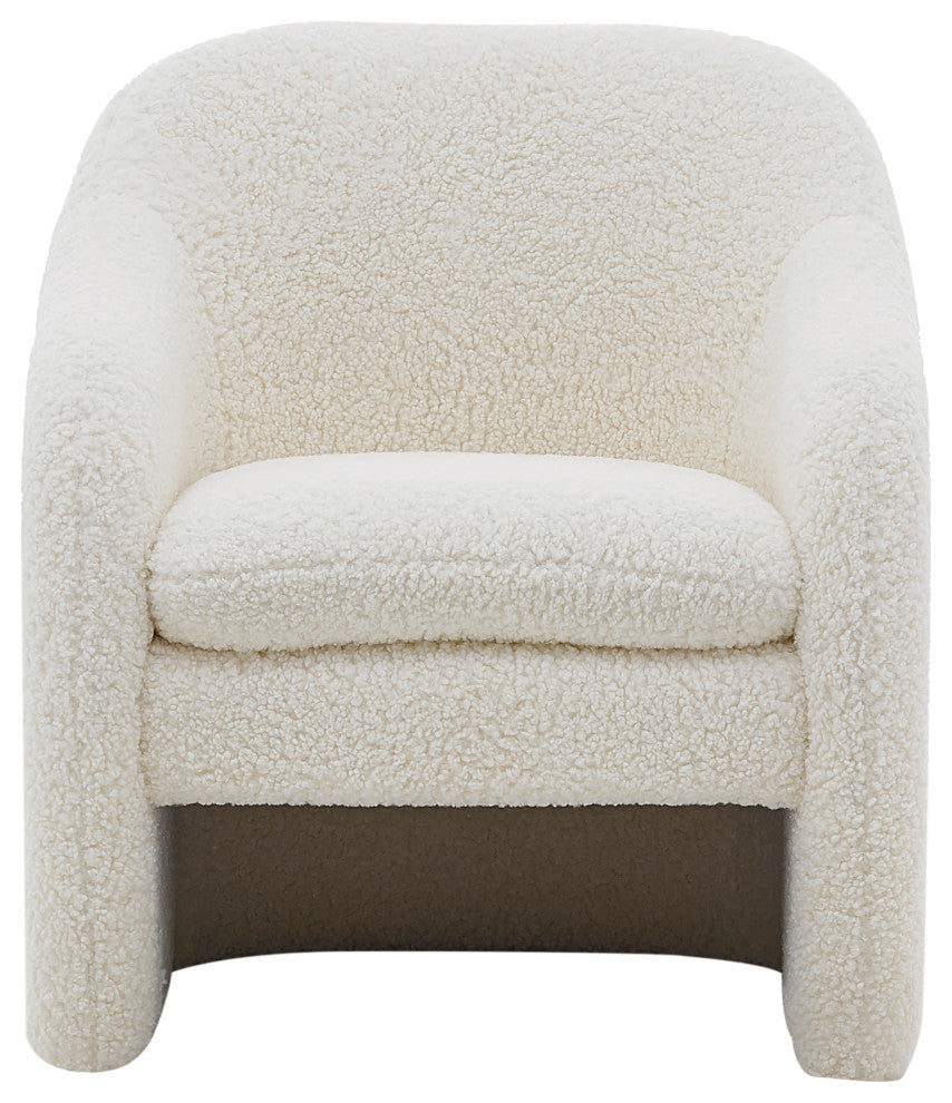 Zella Fabric Accent Arm Chair, Shearling Beige