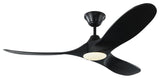 Maverick 3 Blade Outdoor Ceiling Fan Matte White Matte Black 52.00 Black Yes