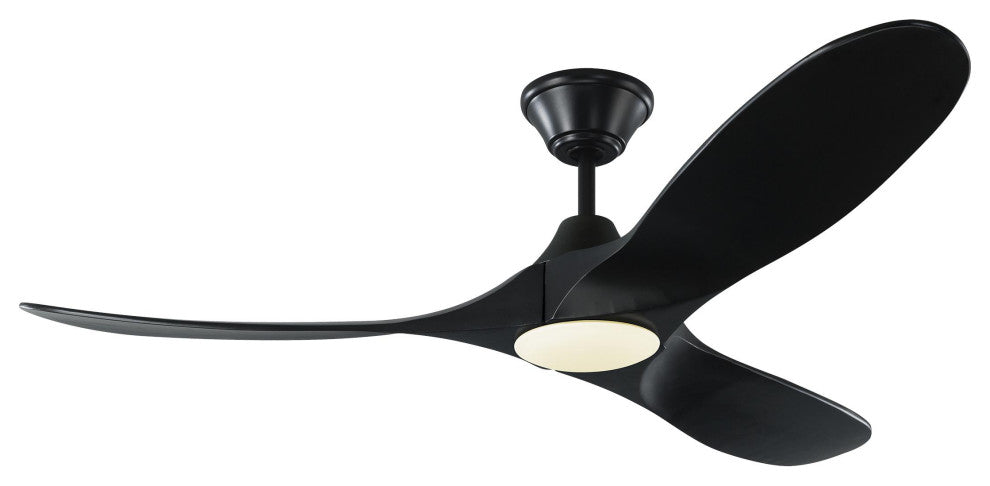 Maverick 3 Blade Outdoor Ceiling Fan Matte White Matte Black 52.00 Black Yes