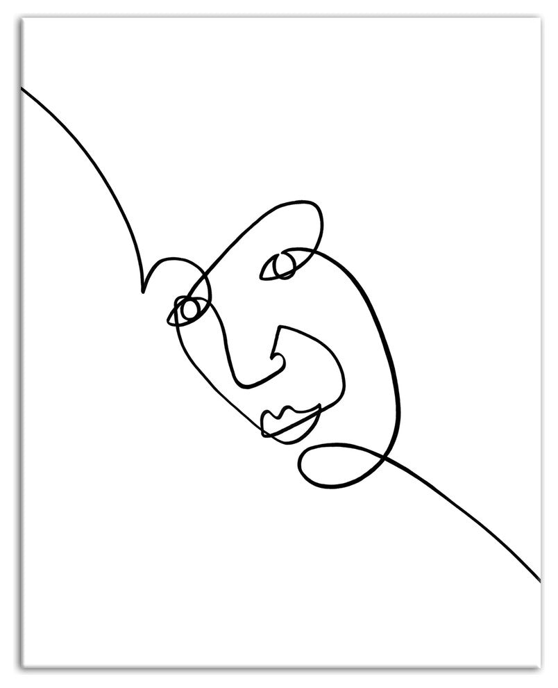 Single Line Beauty 8x10 Canvas Wall Art