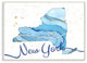 Stupell Industries New York Agate Blue US State Design, 13 x 19