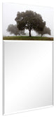 Beveled Wall Mirror on Free Floating Tempered Glass 24"x48", Solitude