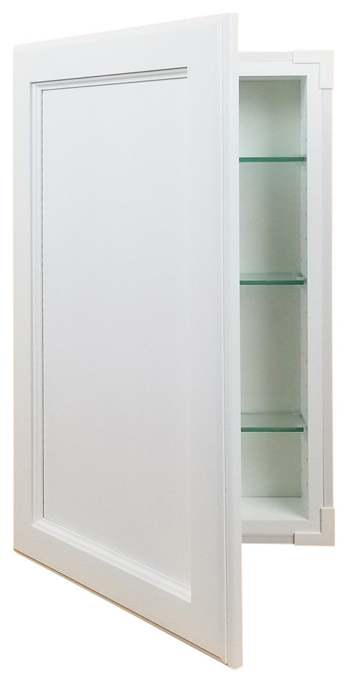 Delta Recessed White Enamel Medicine Cabinet 31.5h x 15.5w x 3.5d