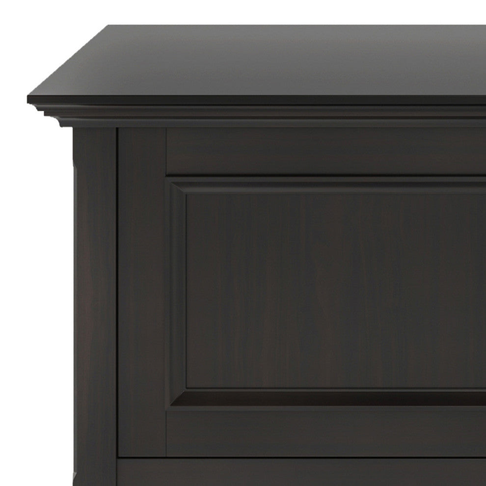Amherst SOLID WOOD 72 inch Low TV Media Stand, Hickory Brown