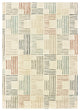 5' X 7' Ivory Multi Neutral Tone Scratch Indoor Area Rug