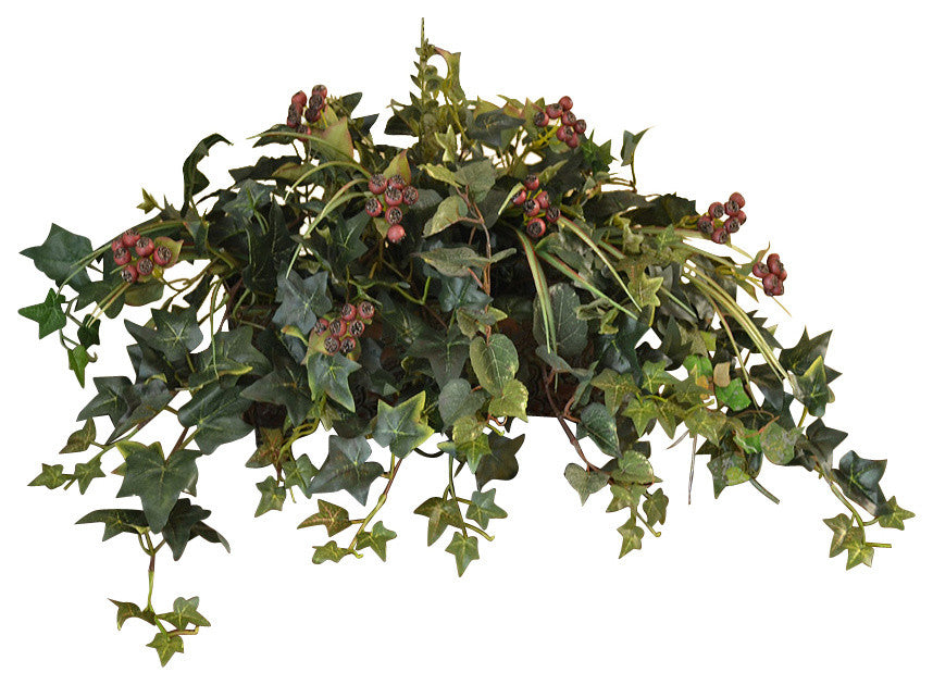 Mixed Ivy and Berry Silk Ledge Plant