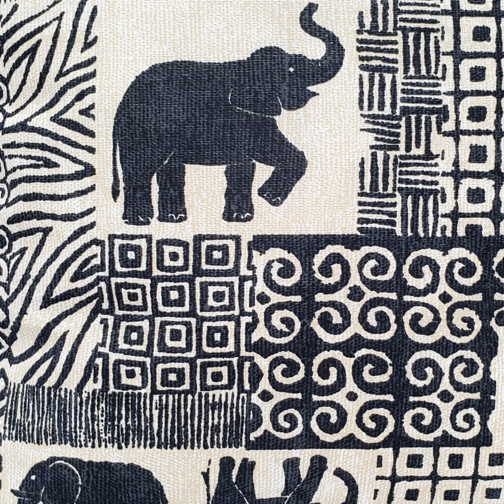 Zakouma Elephant Throw Pillow 20x20, with Polyfill Insert