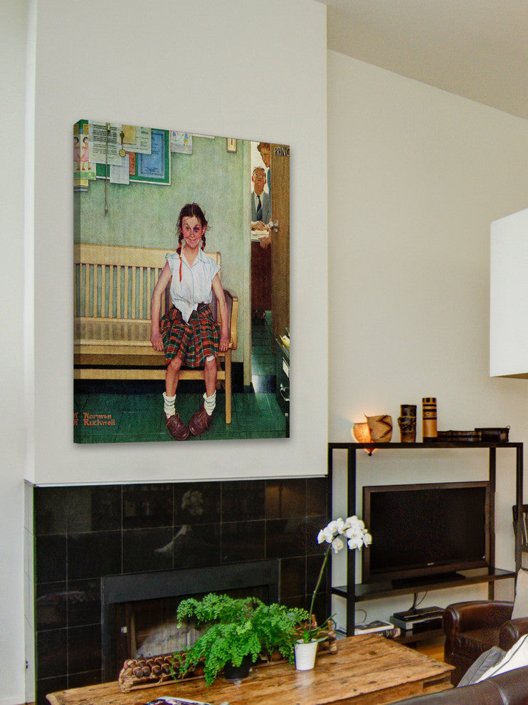 "Shiner" Painting Print on Canvas by Norman Rockwell