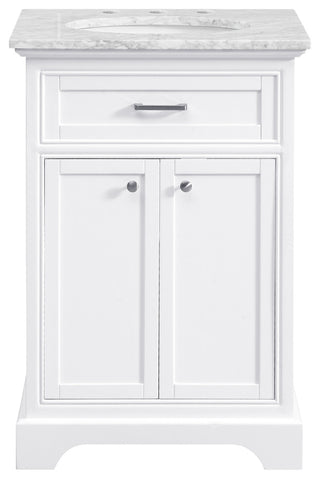 Amber Single Bathroom Vanity, Blue, White, 24"
