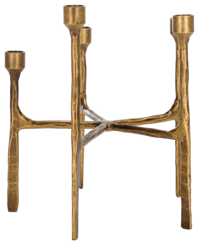 Safavieh Quyn Candle Centerpiece, Brass