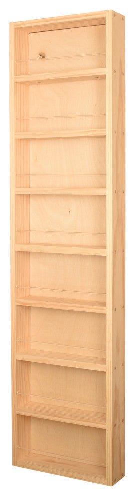 Citrus Unfinished On the Wall Spice Rack 55"h x 14"w x 2.5"d