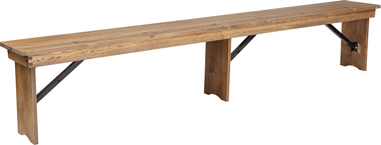 Durable and Solid Pine Folding Farm Bench