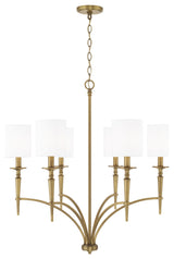 Capital Lighting Abbie 6-Light Chandelier 442661AD-701 Aged Brass