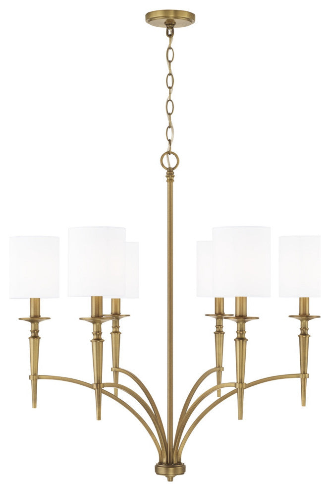 Capital Lighting Abbie 6-Light Chandelier 442661AD-701 Aged Brass