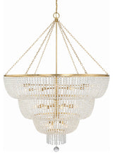 Crystorama Lighting Group 618 Rylee 32 Light 60"W Beaded - Antique Gold