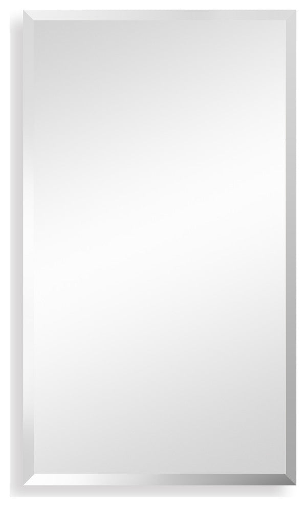 Aurora Recessed or Surface Mount Frameless Aluminum Medicine Cabinet,15x26Inch