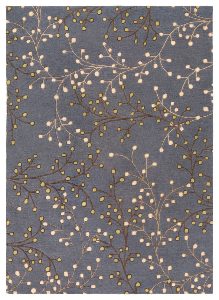 Surya Athena ATH-5116 Transitional Area Rug, Navy, 10' x 14' Rectangle