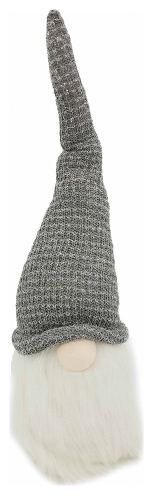 Grey Fabric Gnome With Ultra Long Hat