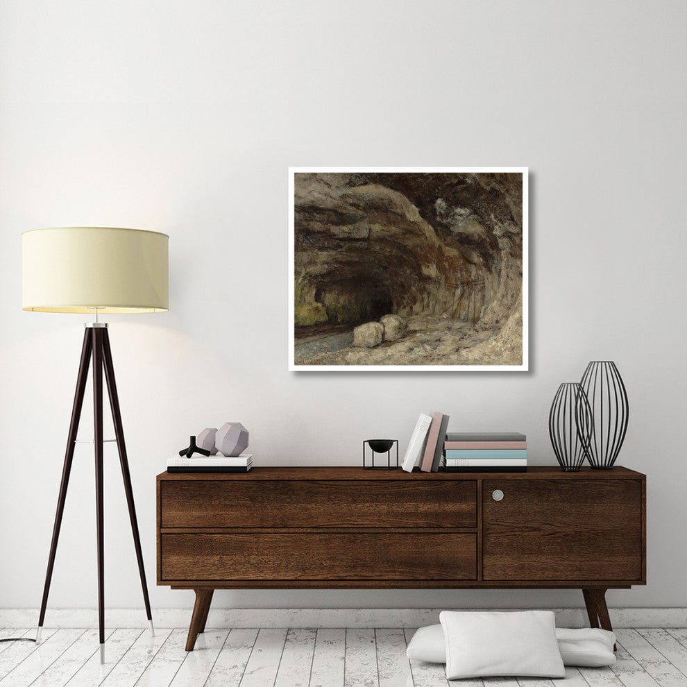 "Grotto of Sarrazine near Nans-sous-Sainte-Anne" Paper Art, 42"x36"