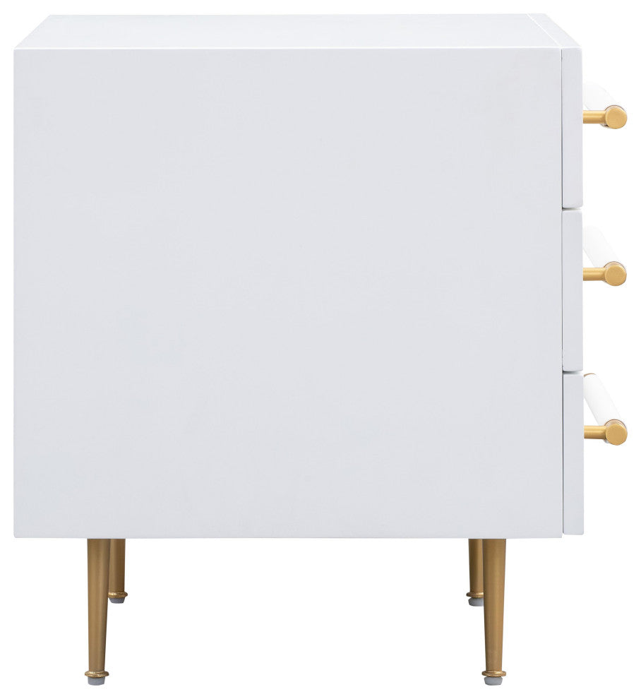 Trident Nightstand, White