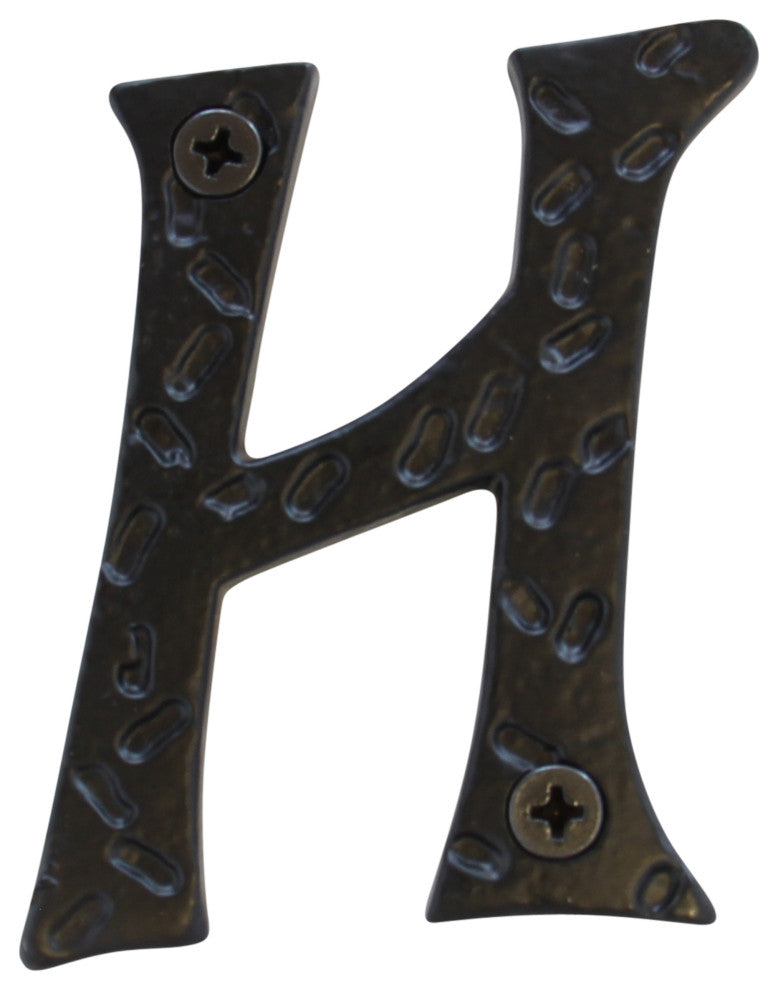 RCH Hardware Iron Rustic Country House Letter, 3", Black, H