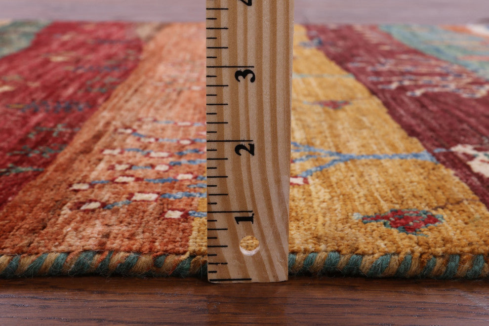 2' 10" X 4' 1" Handmade Tribal Persian Gabbeh Wool Rug Q10712