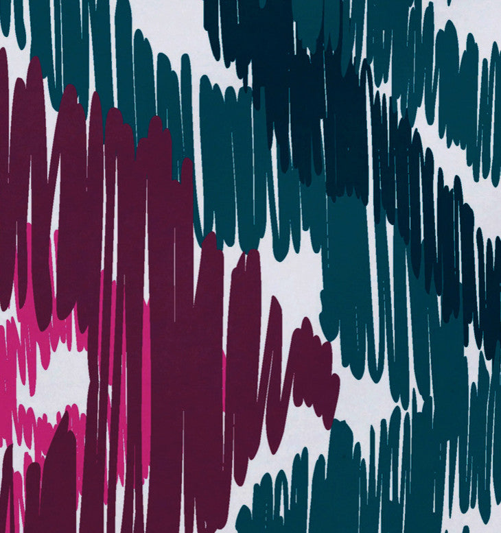 18"x14" Original, Geometric Print Placemat, Teal, Set of 4
