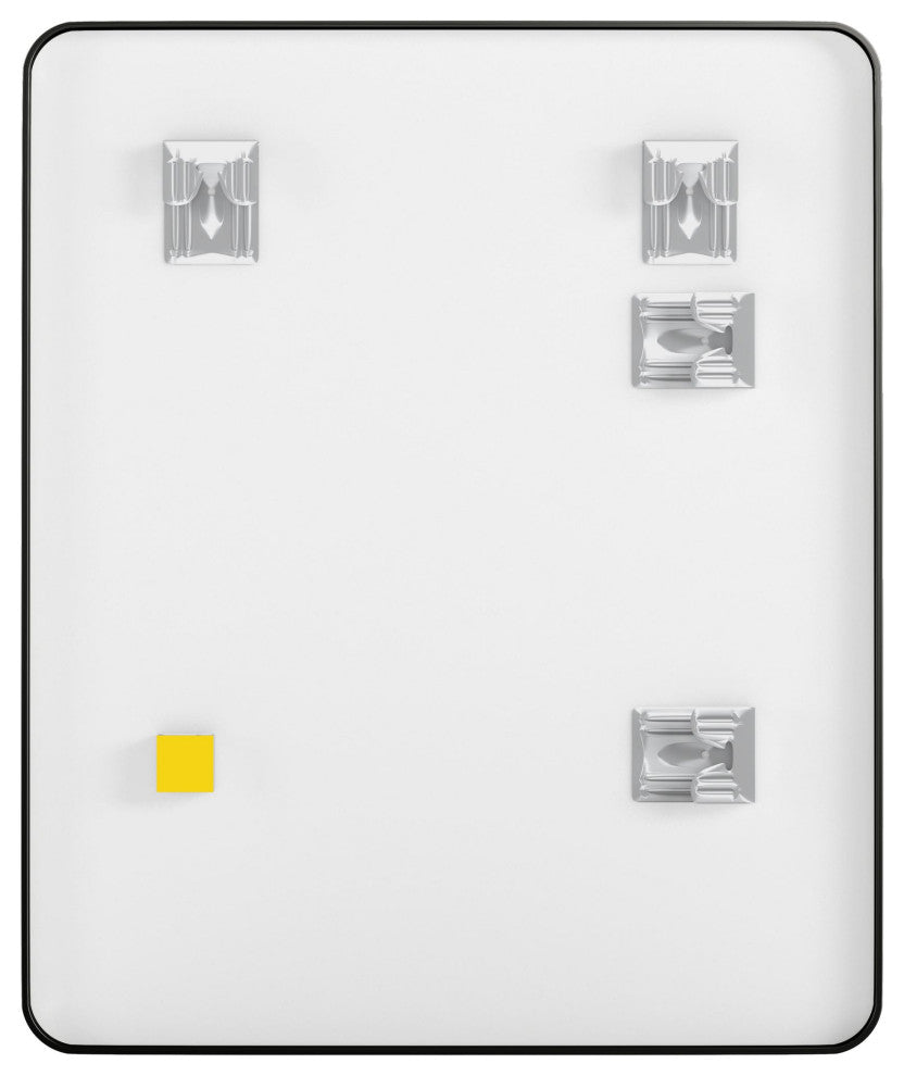 Rectangular Aluminum Framed Wall Mounted Bathroom Mirror, Black;, 24" X 30";