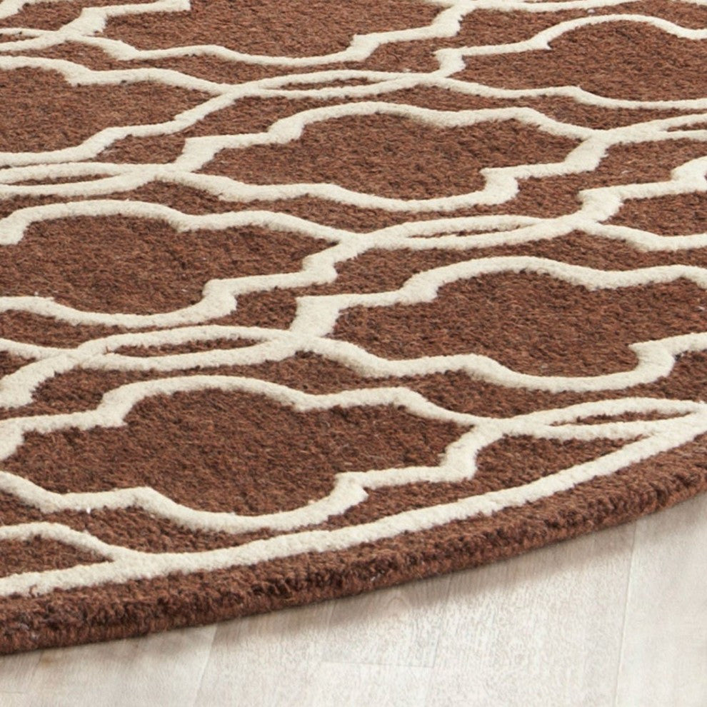 Safavieh Cambridge CAM131H 6'' Round Dark Brown Rug