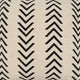 Cotton Pillow With Mudcloth Chevron Design, Natural, 18", Down Filled