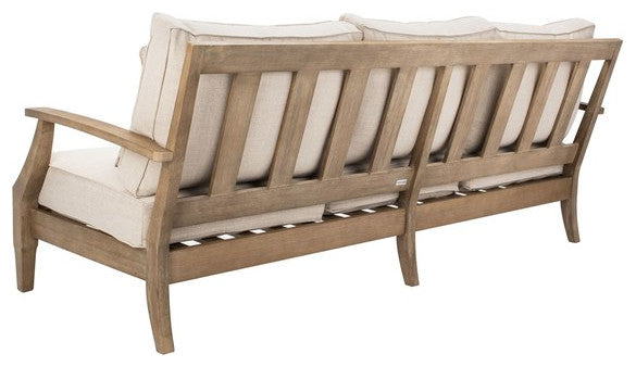 Safavieh Martinique Wood Patio Sofa, Natural