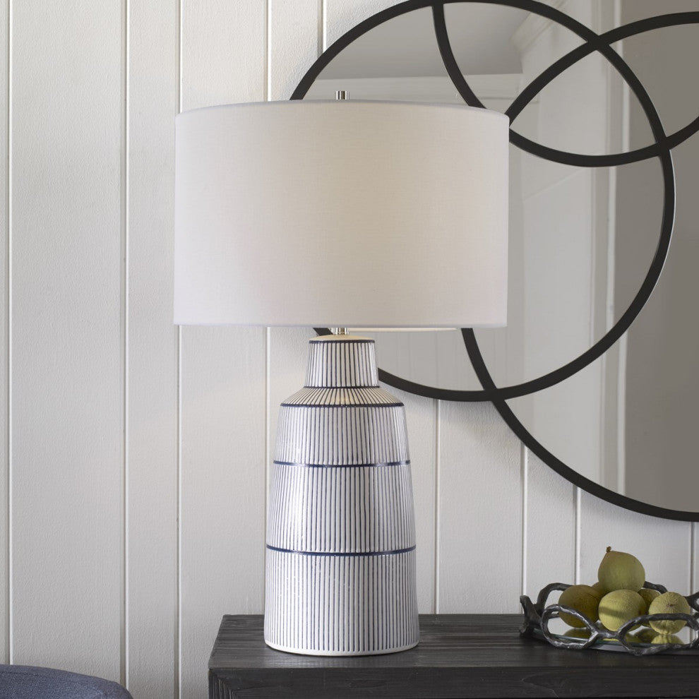 Uttermost Breton Table Lamp 30059-1, Nautical Stripe